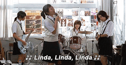 Linda Linda Linda Linda Linda Linda Singing GIF - Linda Linda Linda Linda Linda Linda Singing Linda Linda Linda Girls Singing GIFs