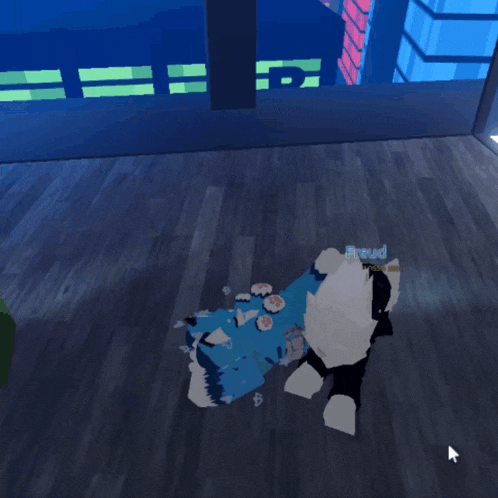 a screenshot of a video game shows a person laying on the floor