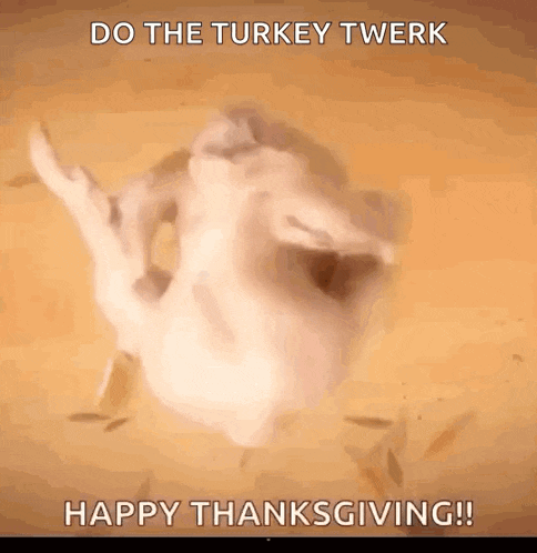 a picture of a turkey with the words do the turkey twerk happy thanksgiving written below it