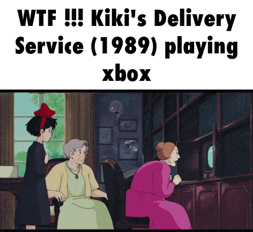 a screenshot of kiki 's delivery service ( 1989 ) playing xbox