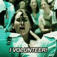 Volunteer Jennifer Lawrence GIF - Volunteer Jennifer Lawrence The Mocking Jay GIFs