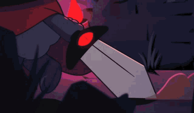 a cartoon character is covering his eyes with a black cloth