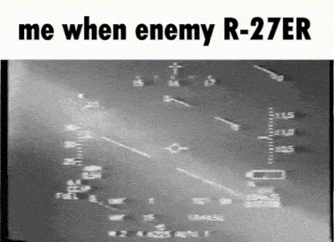 a black and white photo with the words me when enemy r-27er