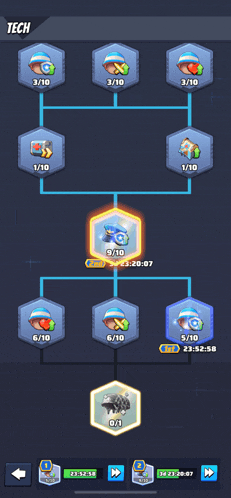 a screenshot of a game that says tech on the top left