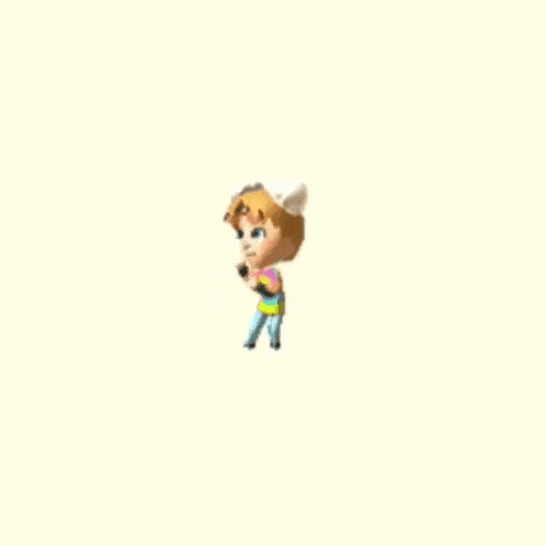 a cartoon character is standing on a white background wearing a viking hat .