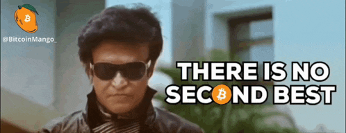 a man wearing sunglasses with the words there is no second best