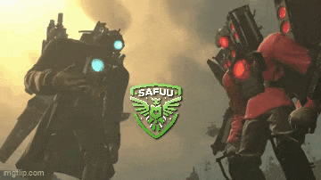 a group of soldiers are standing next to each other with the safuu logo in the background