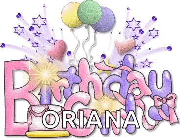 a birthday card for doriana with balloons and stars in the background