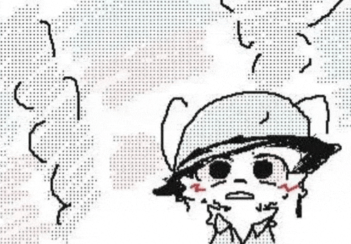a black and white drawing of a person wearing a baseball cap .