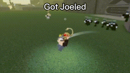 a cartoon character with a hat and goggles is standing on a grassy field .