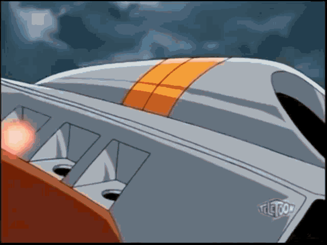 a teletoon logo is on the side of a train