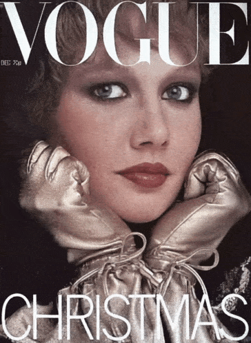 a woman on the cover of a magazine called vogue