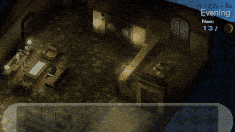 a screenshot of a video game that says evening