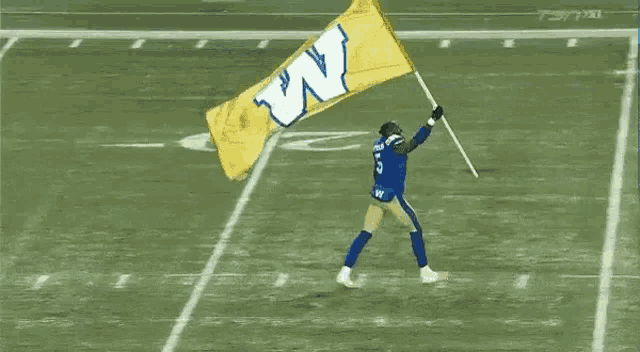 Winnipeg Blue Bombers Flag GIF - Winnipeg Blue Bombers Flag Blue Bombers GIFs