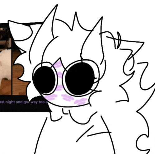 a black and white drawing of a cat with sunglasses and the words last night and go way too