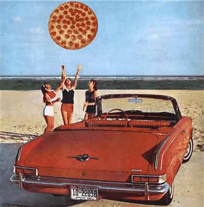 a red car with a license plate that says 10-22058
