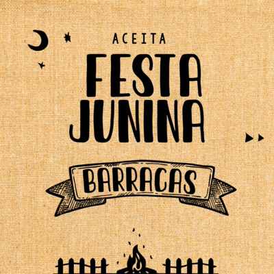 a poster for festa junina shows a man giving a woman an envelope