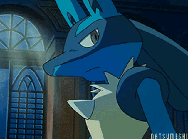 a picture of a blue cartoon character with the name natsumeshi on the bottom