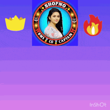 a logo for shopno bms co captain with a woman