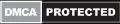 a logo that says dmca protected on a black background