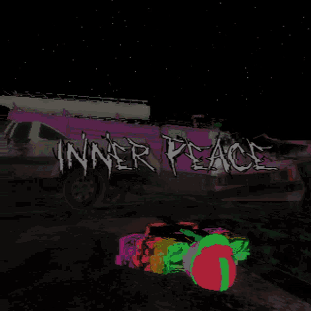 a video game called inner peace is displayed on a screen