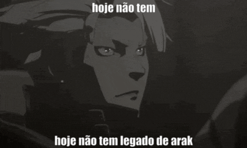 a black and white image of a man with the words hoje não tem hoje não tem legado de arak below him