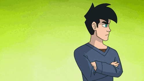 a cartoon of a man standing next to another man