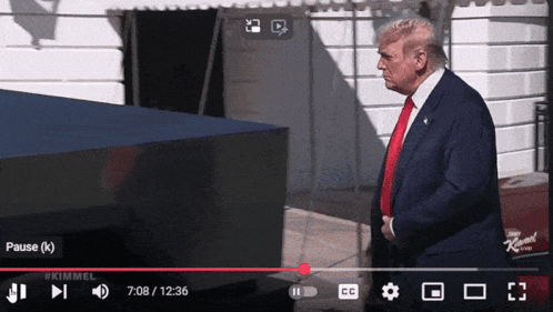 a video of donald trump is being played on a youtube channel