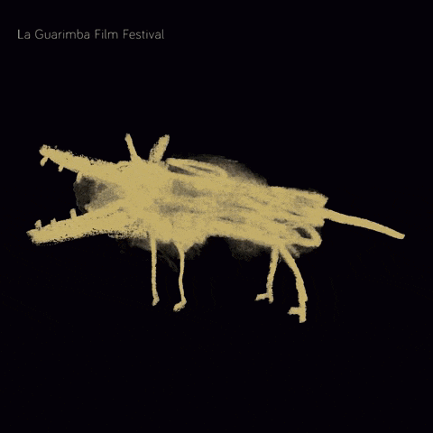 a poster for the la guarimba film festival shows a drawing of a dog