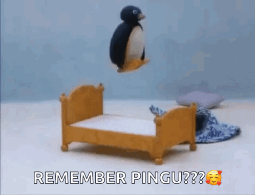 Pingu Jumping On Bed GIF - Pingu Jumping On Bed Bed GIFs