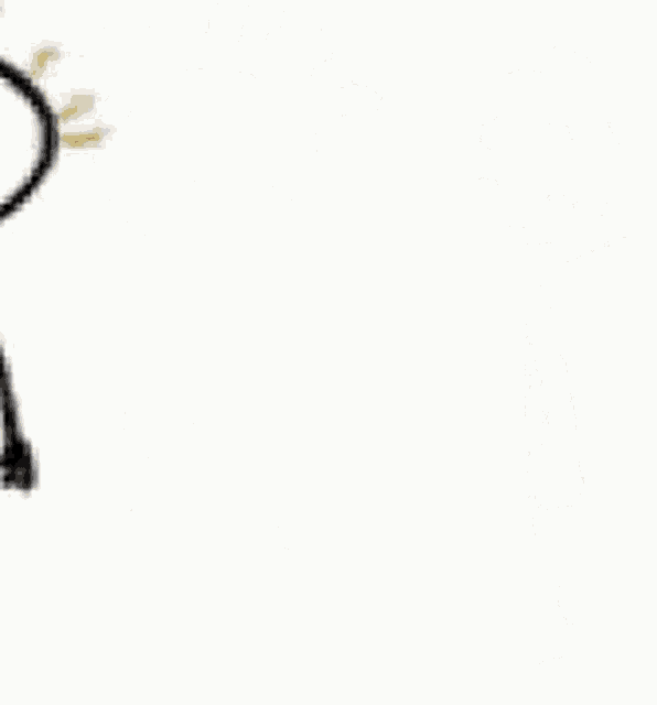 two stick figures are standing next to each other and one of them is wearing a medal around his neck .
