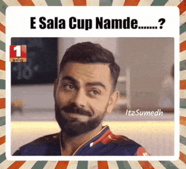 a picture of a man with a beard and the words e sala cup name