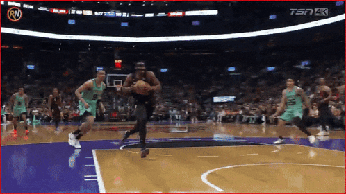 a basketball game is being played on a tsn 4k channel