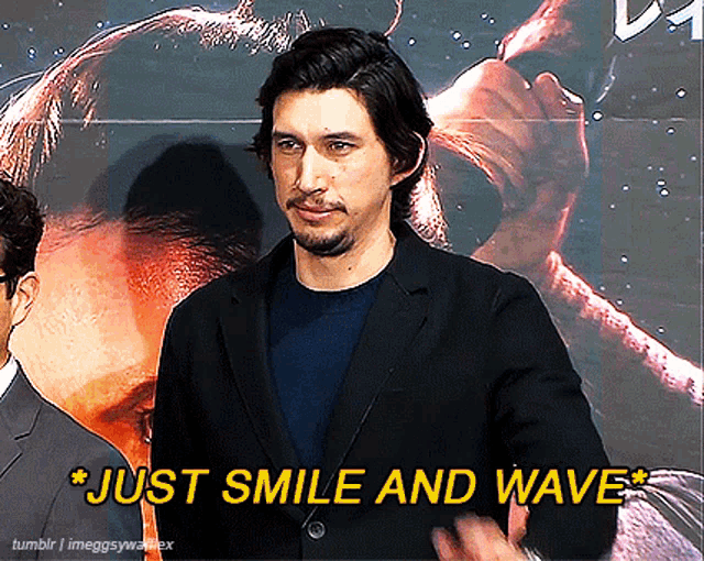 Adam Driver Just Smile And Wave GIF - Adam Driver Just Smile And Wave Smile And Wave GIFs