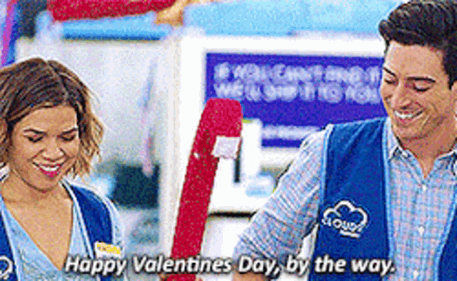 Superstore Amy And Jonah GIF - Superstore Amy And Jonah Happy Valentines Day By The Way GIFs