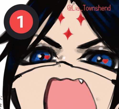 a drawing of a person with a red circle with the number 1 in it