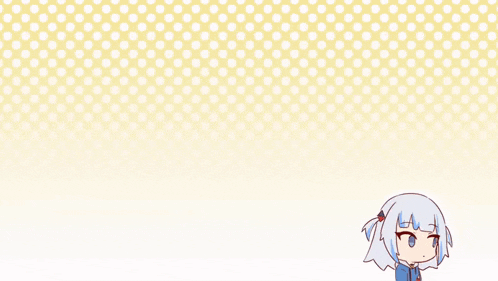 a drawing of a girl with pigtails holding a straw