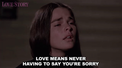 Love Means Never Having To Say Youre Sorry Jenny GIF - Love Means Never Having To Say Youre Sorry Jenny Love Story GIFs