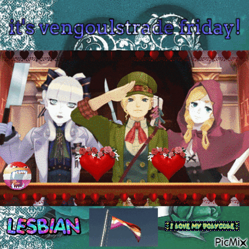 a collage of anime characters with the words " it 's vengoulstrade friday " on top