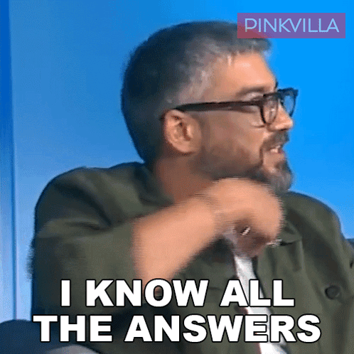 I Know All The Answers Amit Sharma GIF - I Know All The Answers Amit Sharma Pinkvilla GIFs
