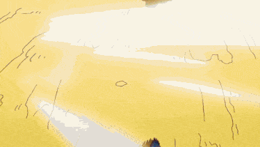 a cartoon of a man in a green jacket standing in a desert