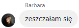 a screenshot of a text message between barbara and zeszczalam sie