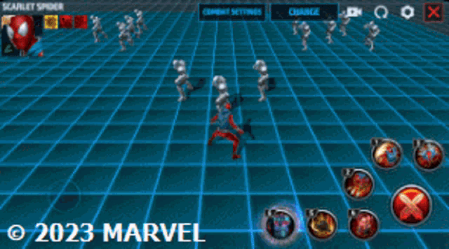 a screenshot of a scarlet spider video game from the company marvel
