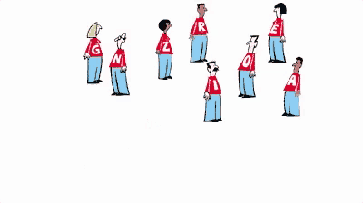 a group of people wearing red shirts that say organize are holding hands