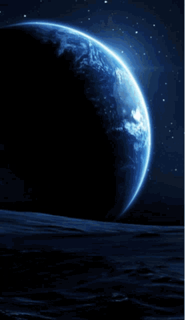 a painting of the earth from the moon