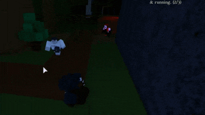 a screenshot of a video game shows a person running