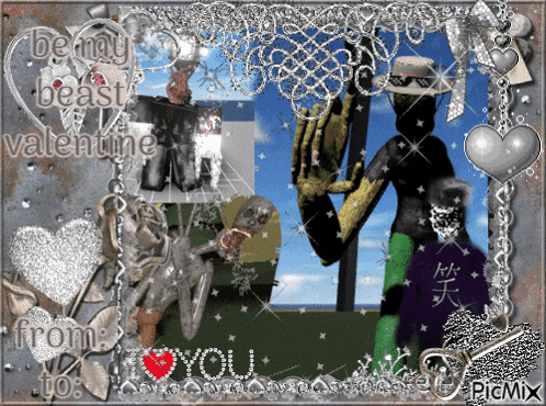 a valentine 's day card that says be my beast valentine from i love you