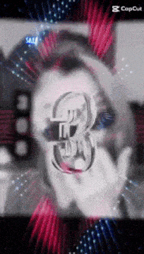 a woman 's face is shown with the number 3 in front of it