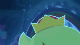 a cartoon character with a crown on her head making an angry face