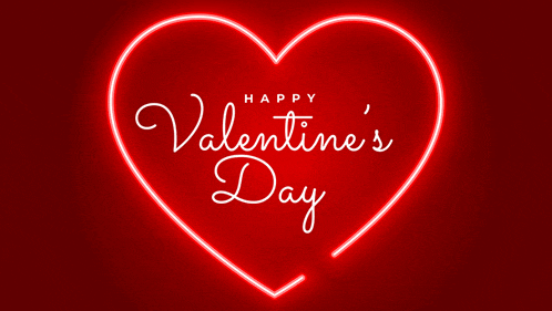 a red heart with the words happy valentine 's day written inside